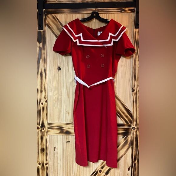 EUC Tatyana Pin Up Dress Red White 4X - Picture 1 of 12